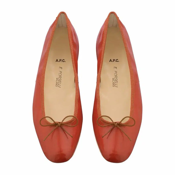 [BUNJANG] A.P.C. "La Veste Posey" Flats - Brick Color / apc 아페쎄 포셀리 플랫슈즈