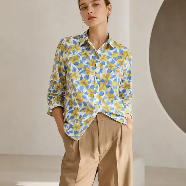 [BUNJANG] Max Mara Max & Co. Cotton Silk Shirt & Rayon Wide Pants / 막스마라 막스앤코 코튼 실크셔츠. 레이온 와이드팬츠