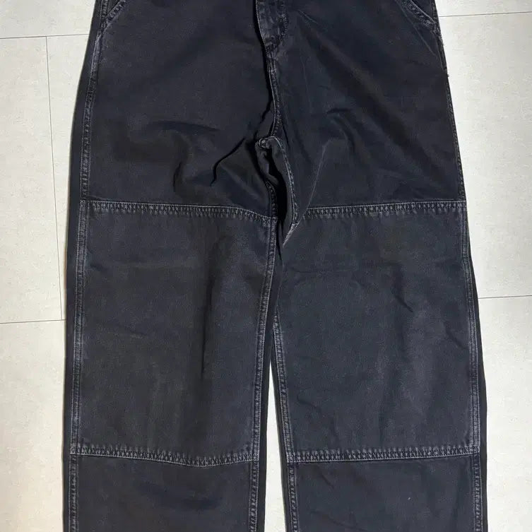 [BUNJANG] Carhartt WIP Double Knee Garrison Pant Clark Black / 칼하트wip 더블니 팬츠