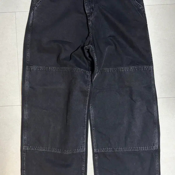 [BUNJANG] Carhartt WIP Double Knee Garrison Pant Clark Black / 칼하트wip 더블니 팬츠