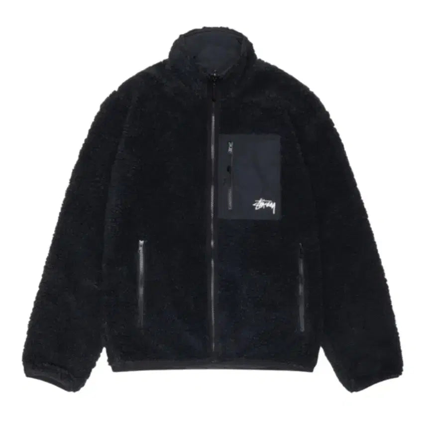 [BUNJANG] Stussy Sherpa Jacket Black XL / XL) 스투시 쉐르파 자켓 블랙