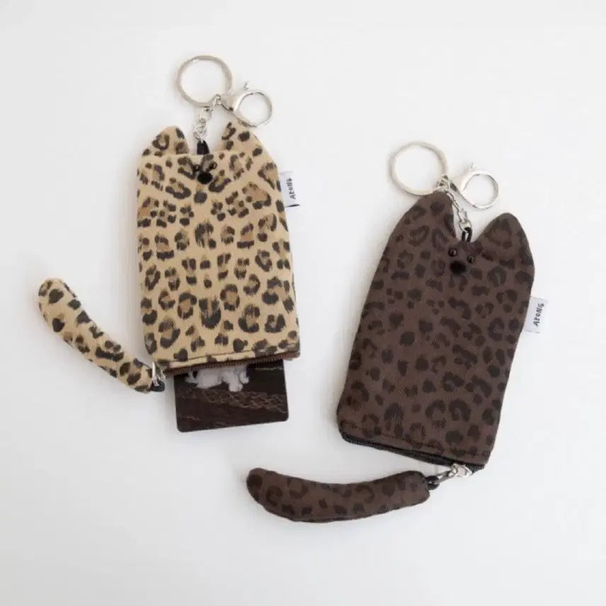 [BUNJANG] Aeong Leopard Card Cat Card Wallet / 애옹 레오파드 카드냥