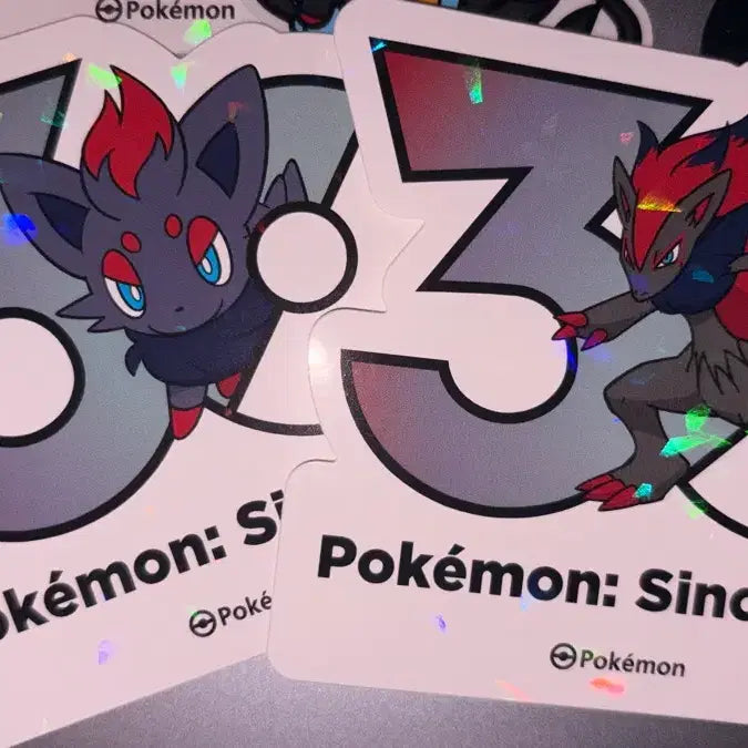 [BUNJANG] Pokemon 30th Anniversary Zoroark & Zorua Sticker Bundle Set / 포켓몬 30주년 스티커 조로아 조로아크 일괄 양도 교환