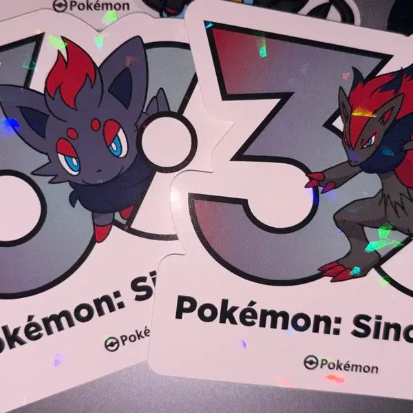 [BUNJANG] Pokemon 30th Anniversary Zoroark & Zorua Sticker Bundle Set / 포켓몬 30주년 스티커 조로아 조로아크 일괄 양도 교환