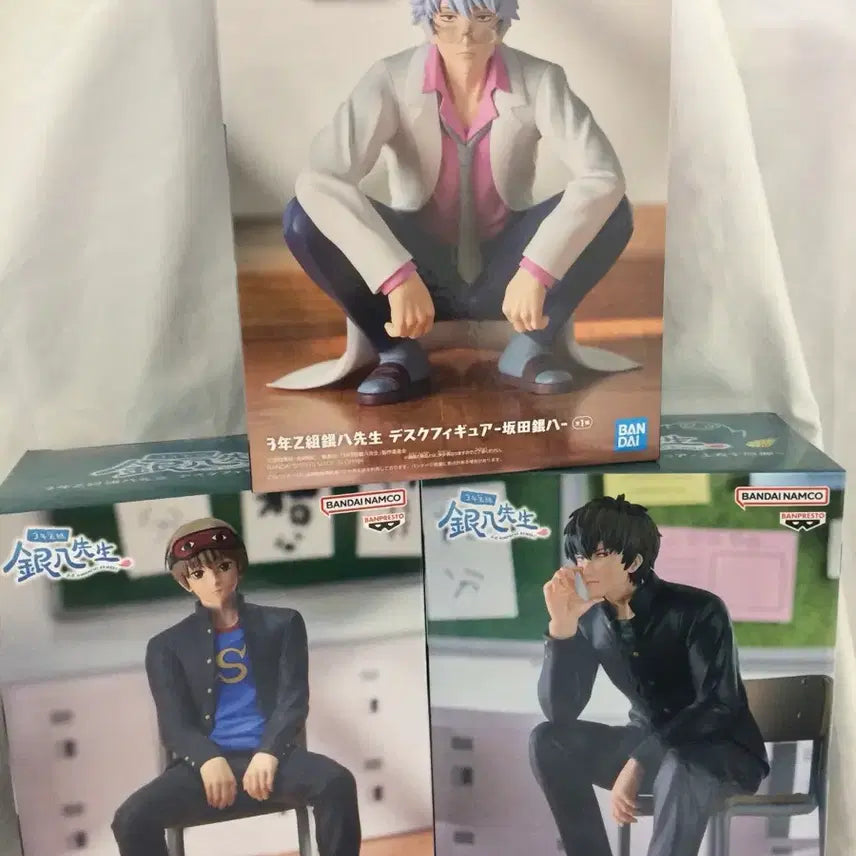 [BUNJANG] Gintama Gintoki Hijikata Sougo Deformed Figure Bundle (Sealed) / 택포,미개봉) 은혼 삼젯 데스크탑 피규어 일괄