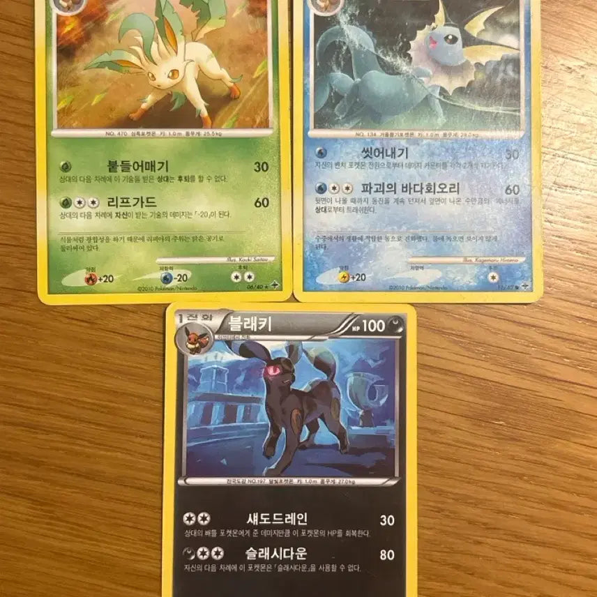 [BUNJANG] Eeveelution Evolution 3 Types Set 2010 / 이브이 진화 3종류 2010