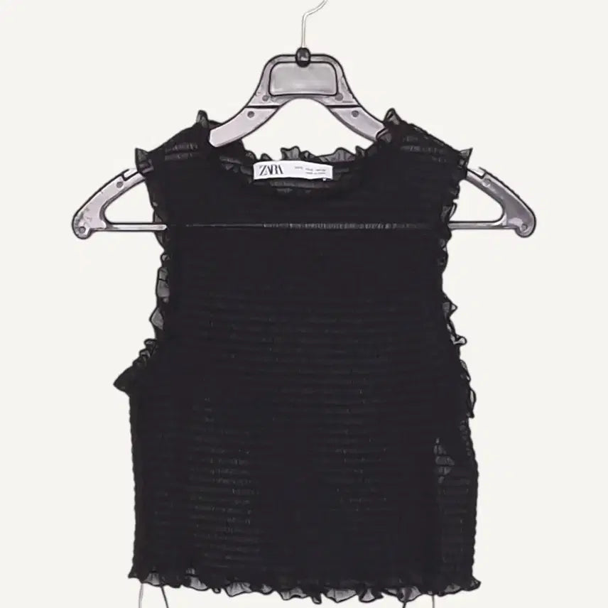[BUNJANG] ZARA Black Sleeveless T-Shirt Size S / 자라 ZARA 검정 민소매 티셔츠 S_A637
