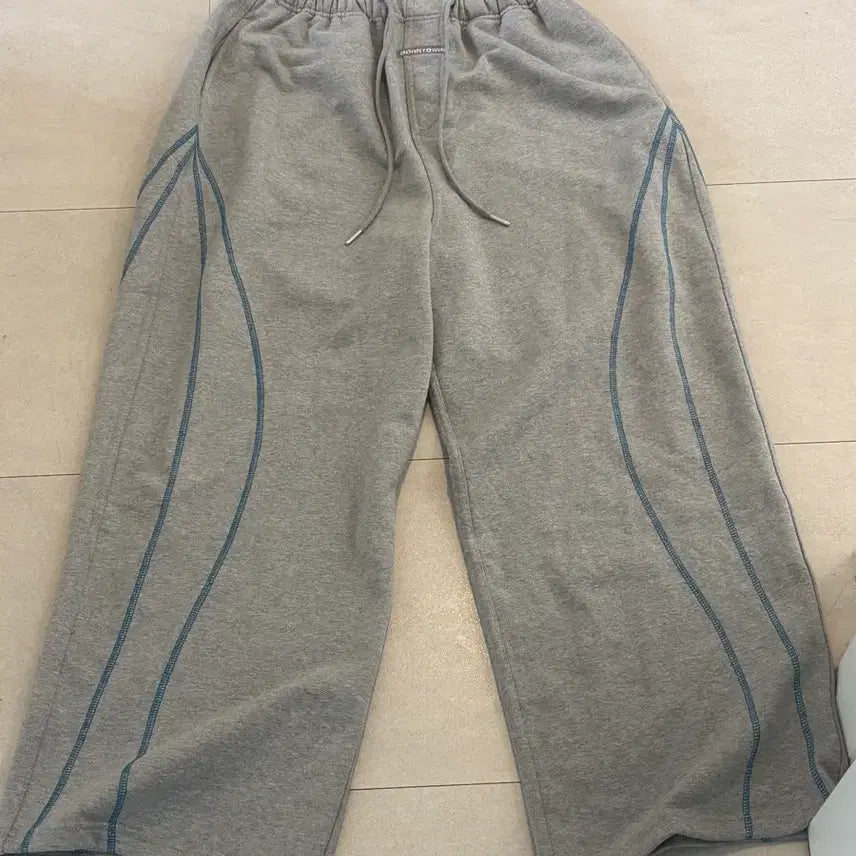 [BUNJANG] Born to Win Stitch Line Wide Pants Mélange Gray Size 2 / 본투윈 stitch line wide pants 멜란지그레이 2사이즈 새상품