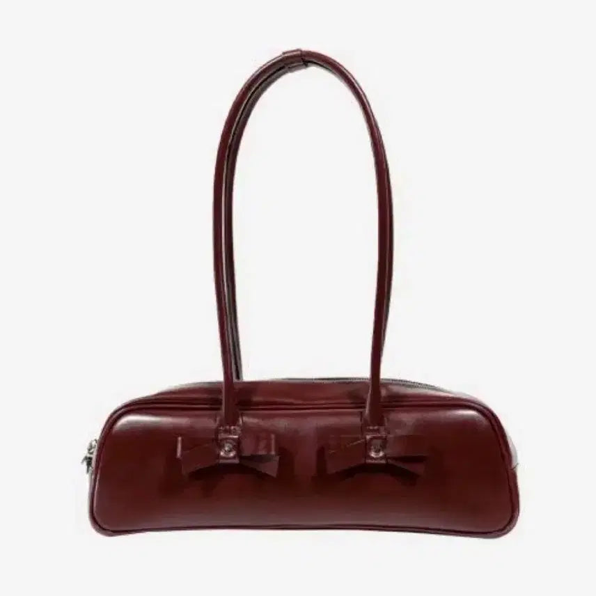 [BUNJANG] Saengin Studio Burgundy Ribbon Shoulder Bag / 생긴 스튜디오) 버건디 리본 숄더백