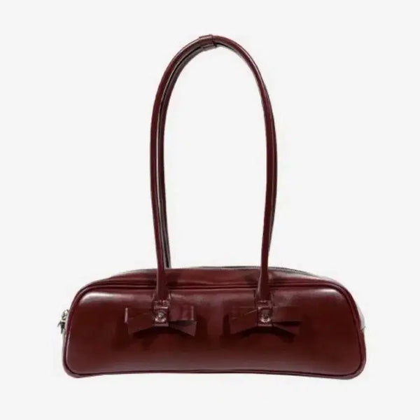 [BUNJANG] Saengin Studio Burgundy Ribbon Shoulder Bag / 생긴 스튜디오) 버건디 리본 숄더백