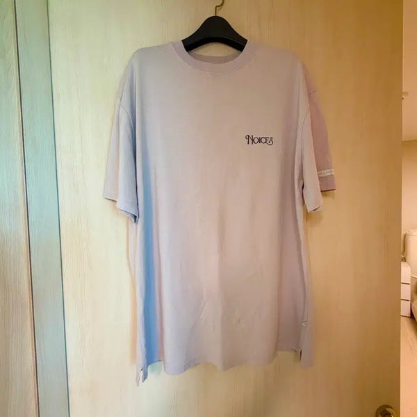 [BUNJANG] NOICE Short Sleeve T-Shirt Light Grey Lavender / 노이스 반팔티 라이트 그레이 라벤더