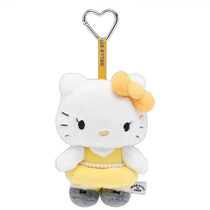 [BUNJANG] Jisoo x Hello Kitty Yellow Plush Keychain / 지수 X 헬로키티 인형 키링 옐로우 노랑