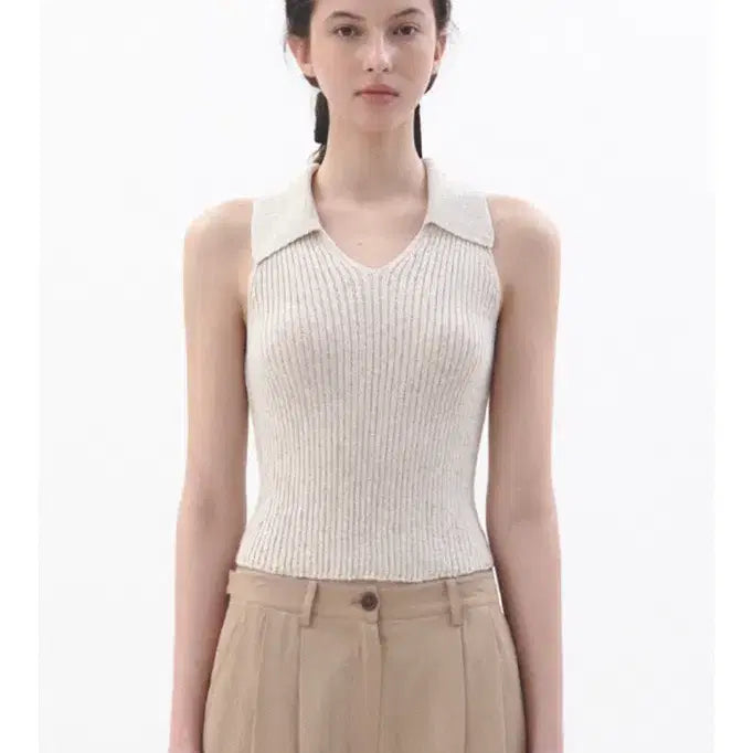 [BUNJANG] AvieMue Halterneck Knit Top / 아비에무아 홀터넥 니트 탑