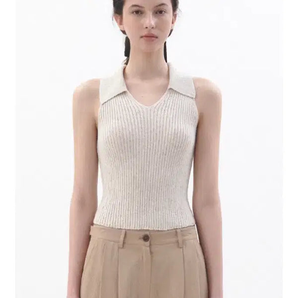 [BUNJANG] AvieMue Halterneck Knit Top / 아비에무아 홀터넥 니트 탑