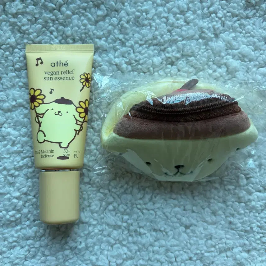 [BUNJANG] Athe x Pompompurin Collaboration Sun Cream Pouch Set / 아떼 폼폼푸린 선크림 파우치 콜라보 기획세트