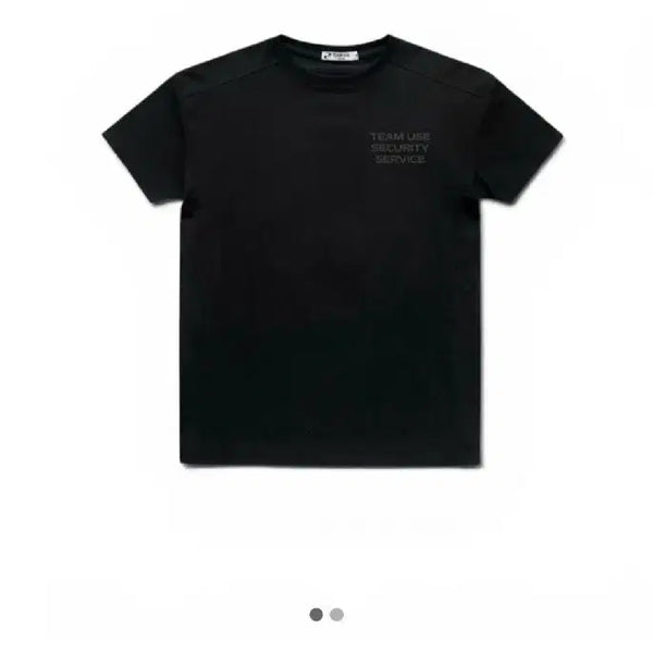[BUNJANG] Teamuse Security Cropped T-Shirt (Black, L) / 팀유즈 시큐리티 크롭 반팔티 L