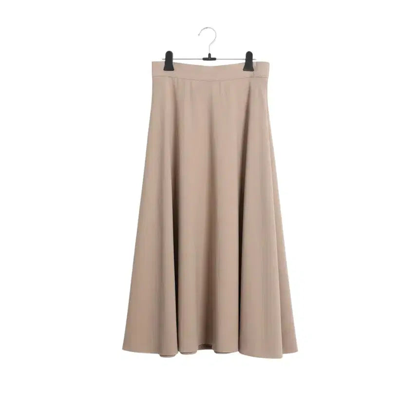 [BUNJANG] Women's Beige Back-Banded Flare Skirt / 여성F/ 베이지 뒷밴딩 플레어 스커트