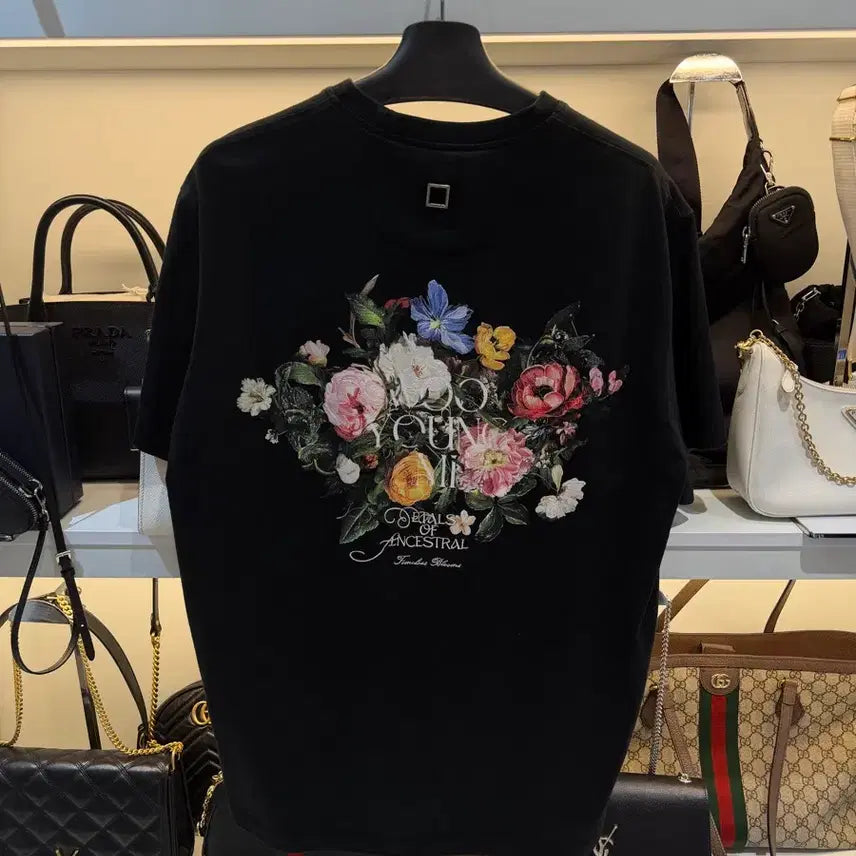 [BUNJANG] Wooyoungmi Backflower Short Sleeve T-Shirt Size 46 / [정품/46size] 우영미 백플라워 반팔