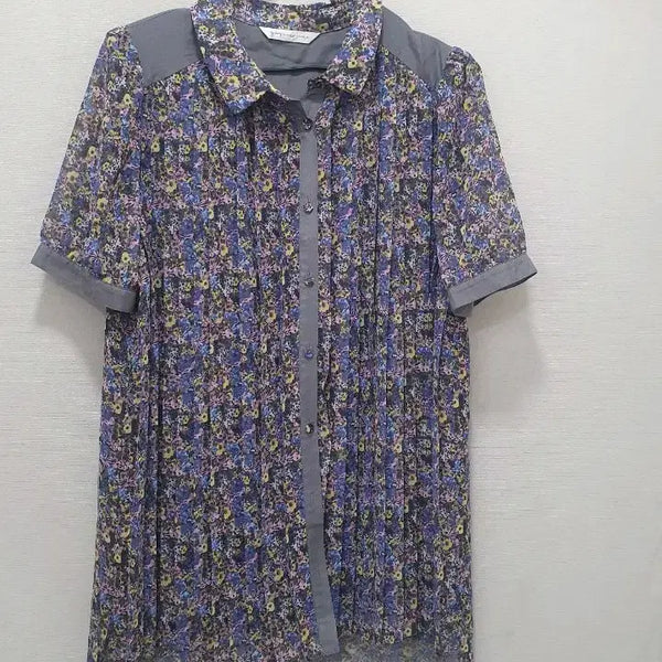 [BUNJANG] GIBI Pleated Blouse / 기비반팔(주름반팔블라우스)
