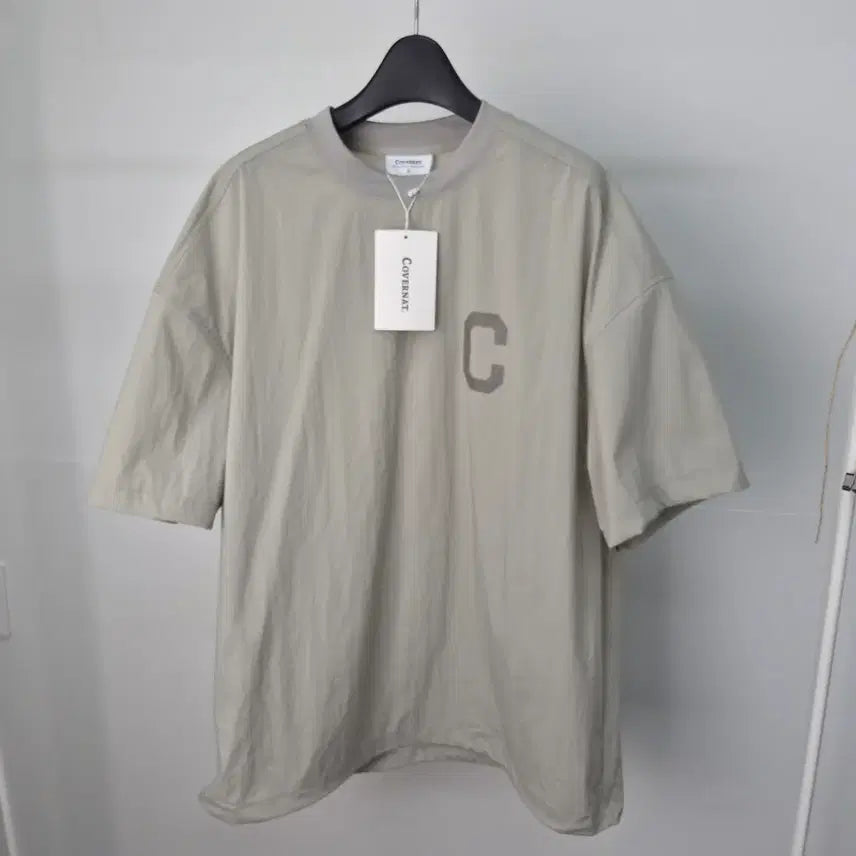 [BUNJANG] Covernat College Tech Nylon T-Shirt Men's M / 커버낫 컬리지 테크 나일론티[미사용] 남성M 6G27