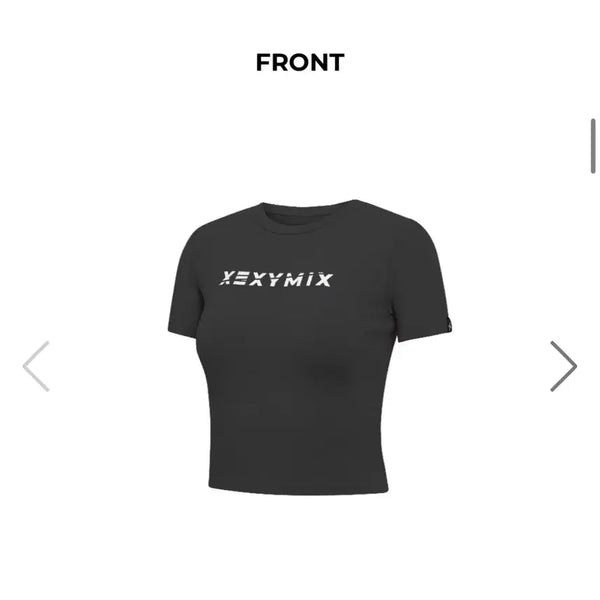 [BUNJANG] Xexymix Heba Cropped Short Sleeve T-Shirt Black S / 젝시믹스 크롭 반팔 티셔츠 블랙 S