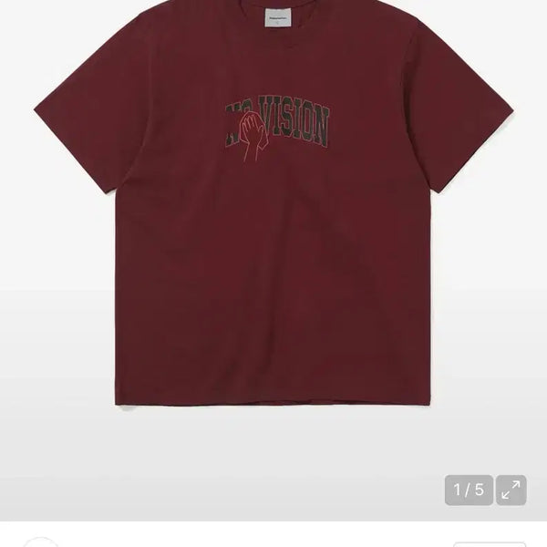 [BUNJANG] Thisisneverthat Vision Logo Short Sleeve T-Shirt Burgundy / 디스이즈네버댓 비전 반팔 티셔츠 버건