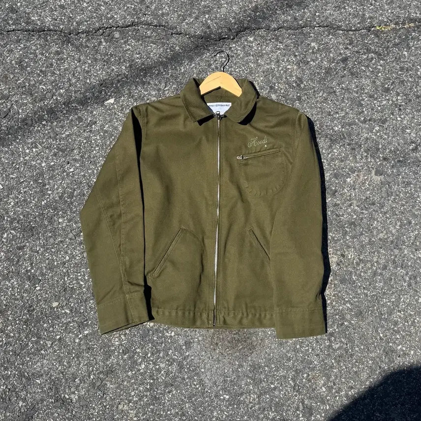 [BUNJANG] Hood Olive Color M Work Jacket / 네이버 후드 올리브 컬러 M 워크자켓