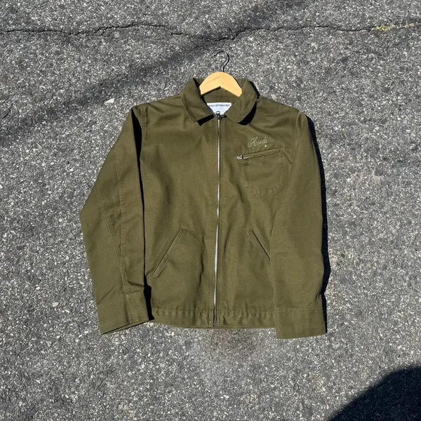 [BUNJANG] Hood Olive Color M Work Jacket / 네이버 후드 올리브 컬러 M 워크자켓