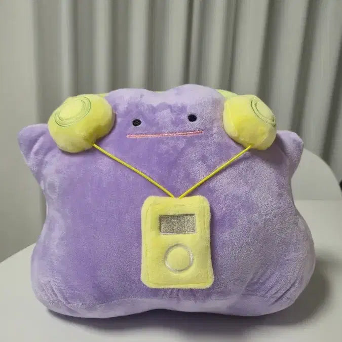 [BUNJANG] Pokemon Ditto Headset Plush Medium / 새상품 포켓몬 메타몽 헤드셋 인형 중형