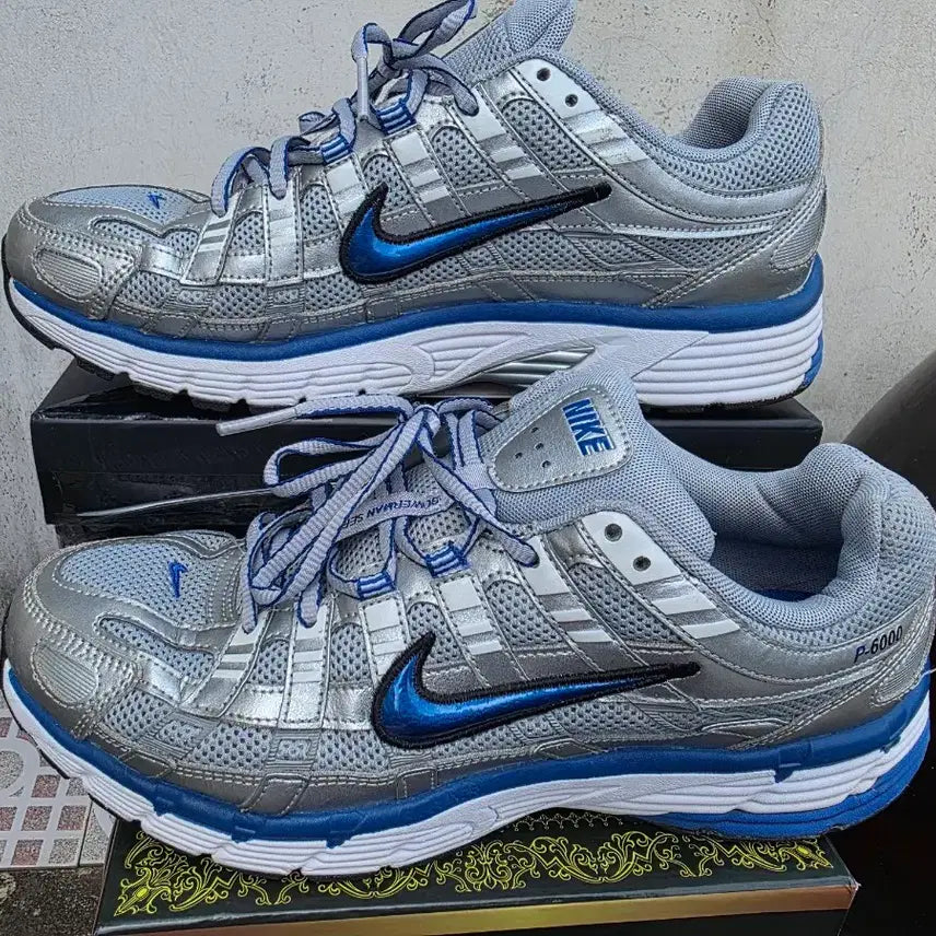 [BUNJANG] Nike P-6000 Metallic Silver Racer Blue / 나이키 P-6000 메탈릭 실버 레이서블루 280