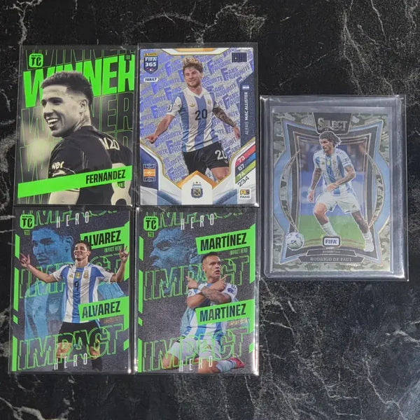 [BUNJANG] Argentina Football Player Cards Bundle Set (Limited Martinez, De Paul Included) / 아르헨티나 축구선수 카드 일괄(마르티네스,데파울 한정(135) 포함)