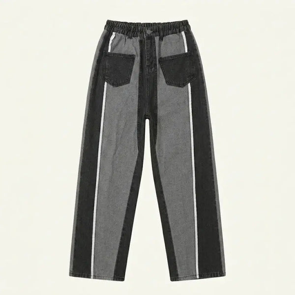 [BUNJANG] Two-Tone Wide Denim Pants / 투톤 와이드 데님 팬츠