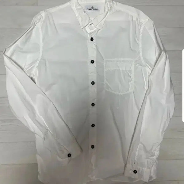 [BUNJANG] Stone Island Embroidered Logo Shirt / 스톤아일랜드 셔츠 (남방)