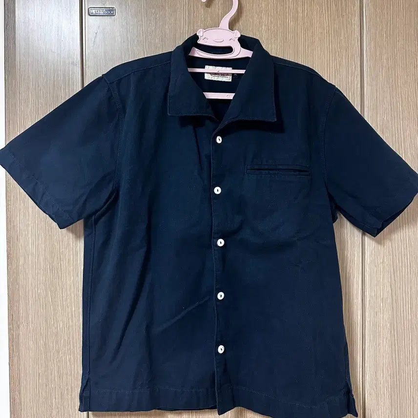 [BUNJANG] Freenote Cloth Navy Herringbone Short Sleeve Shirt (M) / 반팔 셔츠