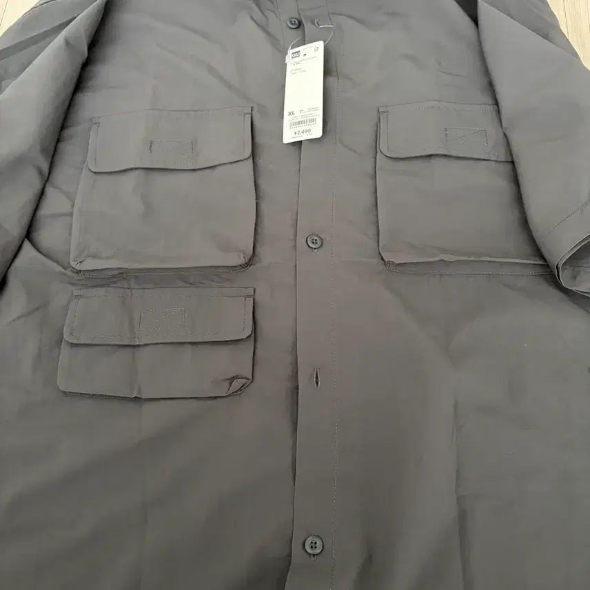 [BUNJANG] GU Nylon Shirt Gray XL / (XL)gu 나일론 셔츠 그레이