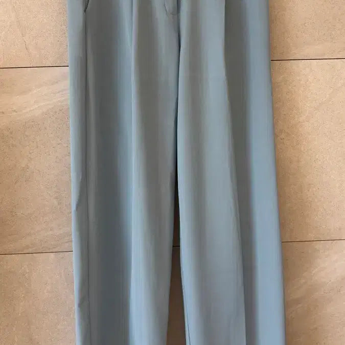 [BUNJANG] Sky Blue Wide Leg Slacks / 하늘색 와이드 슬랙스