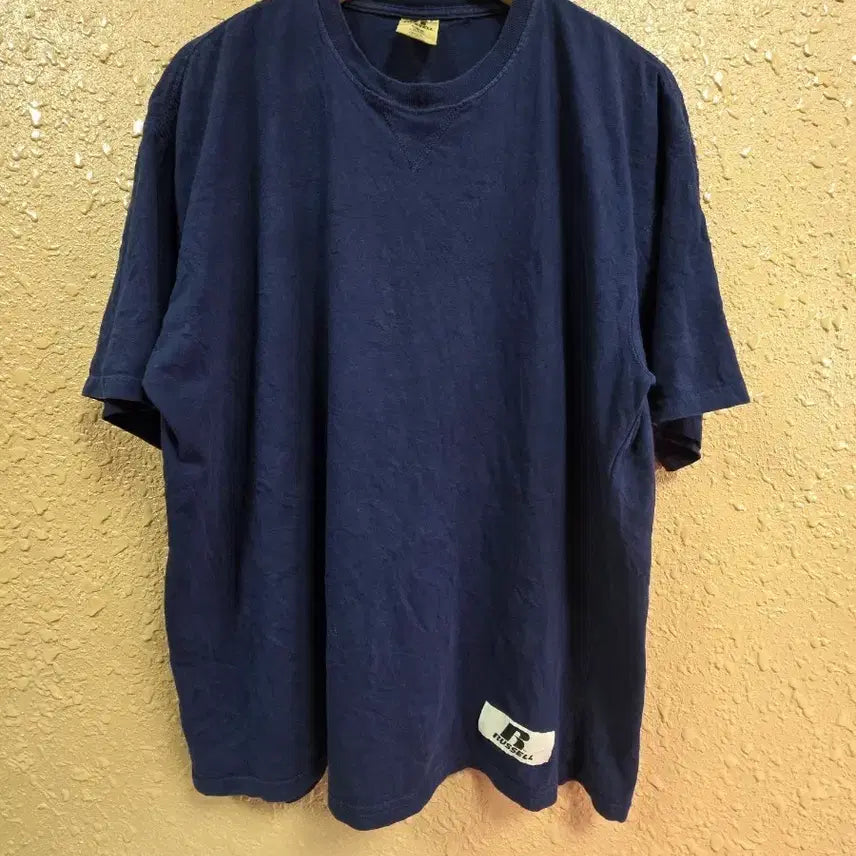 [BUNJANG] Russell Short Sleeve T-Shirt Navy / 러셀 반팔 티셔츠 네이비