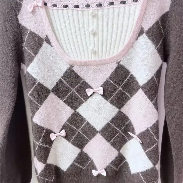 [BUNJANG] Latte Gal Style Knit / 수수료포함)라떼갸루 초코딸기 니트
