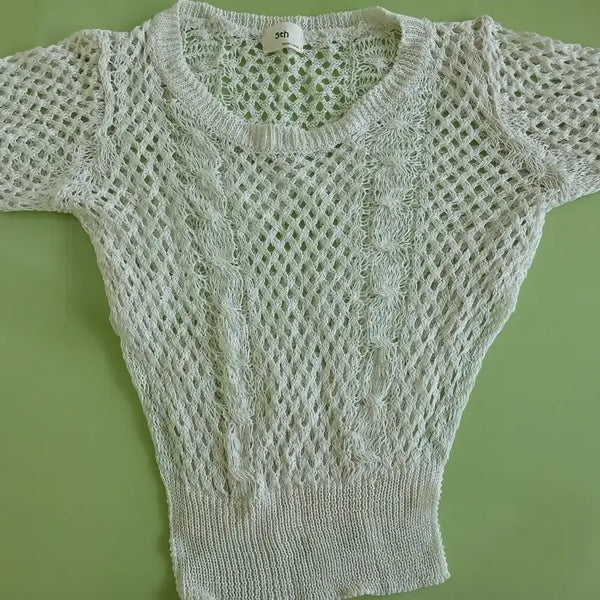 [BUNJANG] Mesh Knit Crop Top / [5th] 망사 니트 크롭티