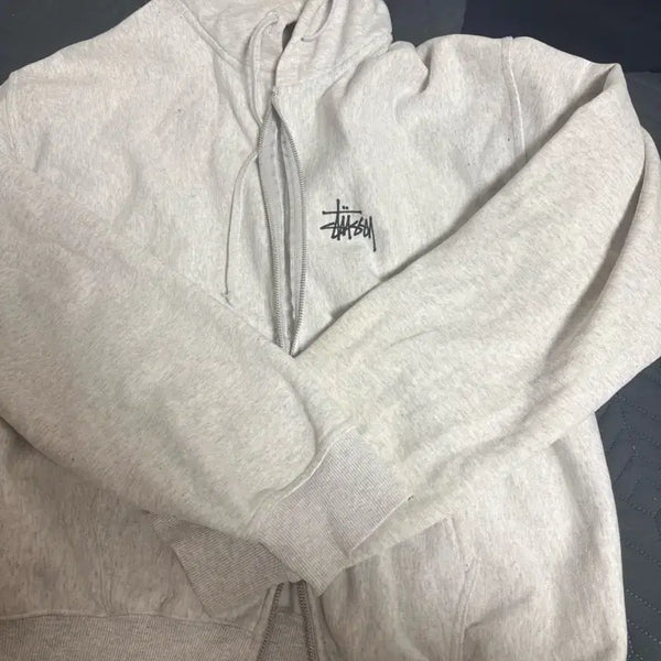[BUNJANG] Stussy Grey Zip-Up Hoodie / 스투시 후드집업 그레이