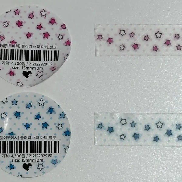 [BUNJANG] Way to Fetch Blurry Star Washi Tape Set / 웨이투페치 블러리스타 2종 마테띵