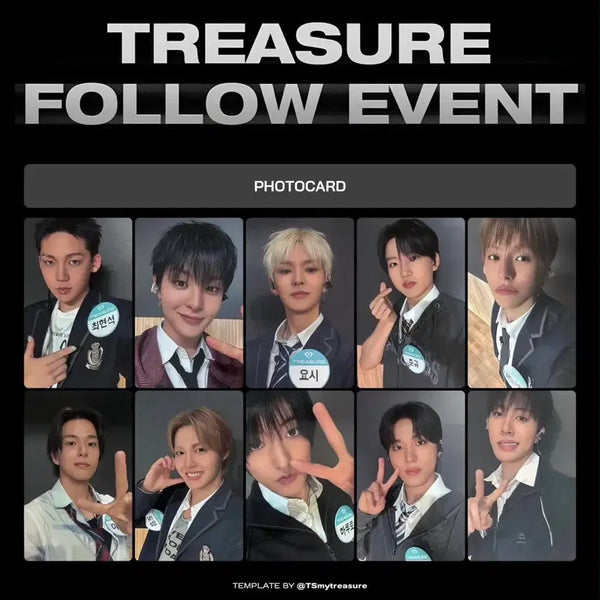 [BUNJANG] TREASURE The Samee Uniform Photocard Bundle Set / 트레저 합정 더세임 교복 포카 포토카드 양도 판매 음원 팔로우 이벤트 thesamee