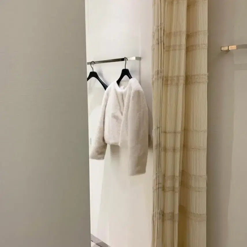 [BUNJANG] Laplier Eve Fur Jacket Cream White / 라플리에 eve fur jacket