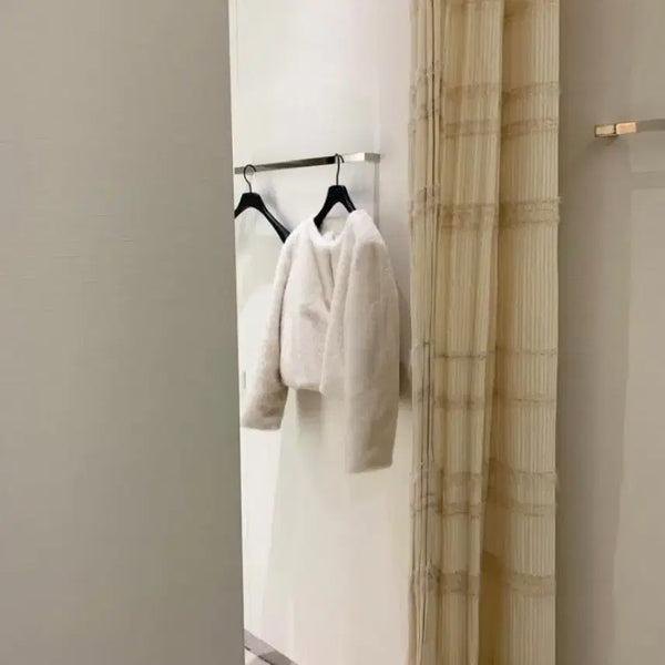 [BUNJANG] Laplier Eve Fur Jacket Cream White / 라플리에 eve fur jacket