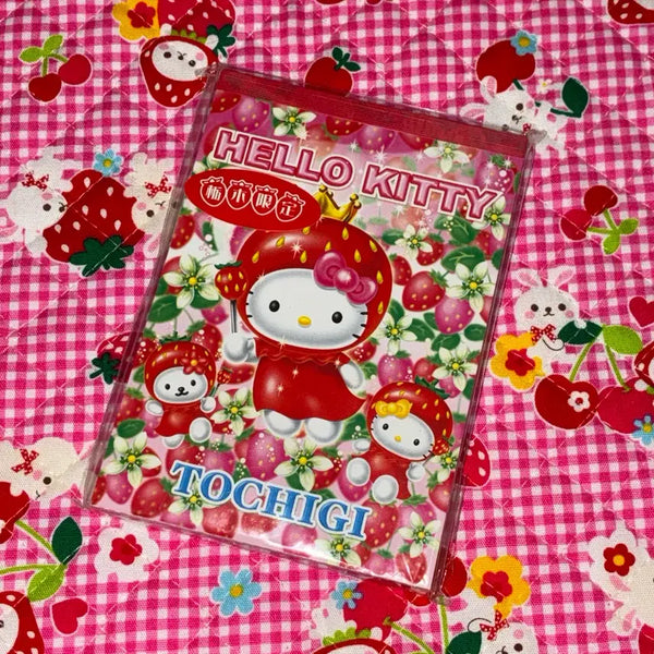 [BUNJANG] Sanrio Tochigi Strawberry Kitty Memo Pad - Vintage Stationery / [미사용] 도치기 딸기 키티 메모지 고전 다꾸 산리오 메모 고전문구