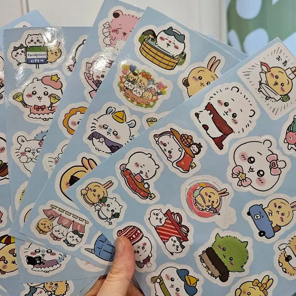[BUNJANG] Cheekawa Sticker Bundle Set (6 Sheets) / 먼작귀 치이카와 스티커 6장 일괄