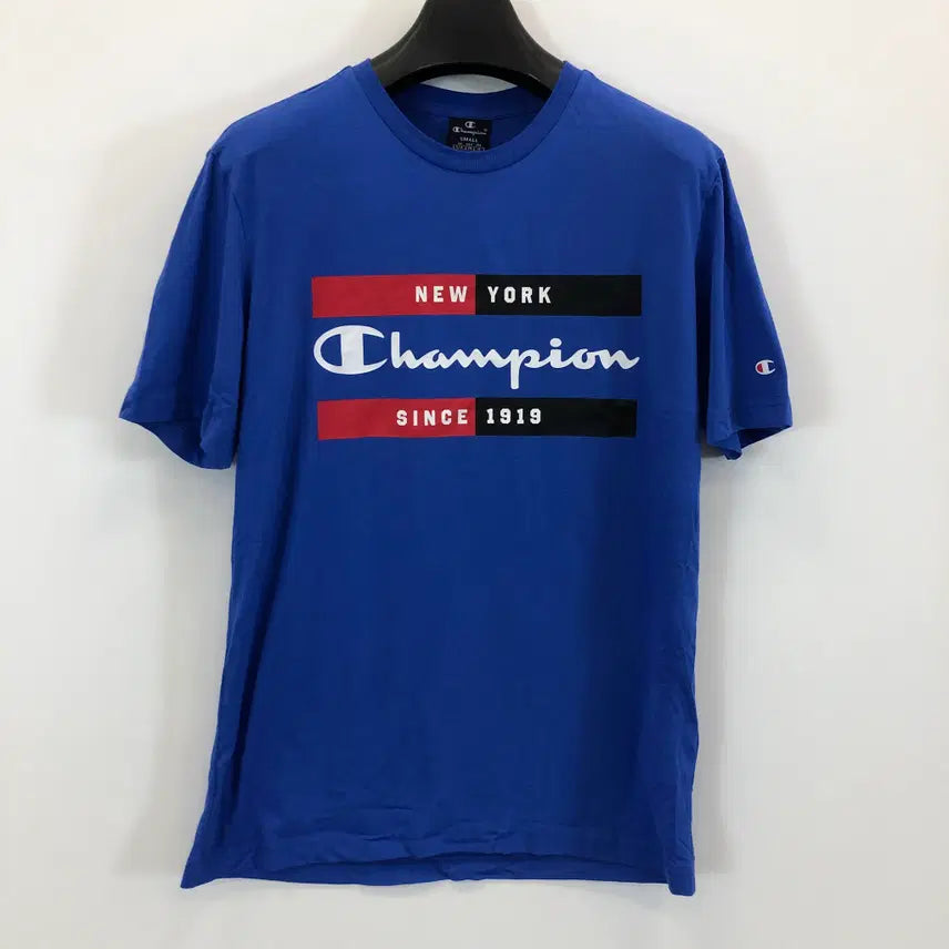 [BUNJANG] Champion New York Logo T-Shirt Blue Medium / 챔피온 뉴욕로고 반팔 M 블루