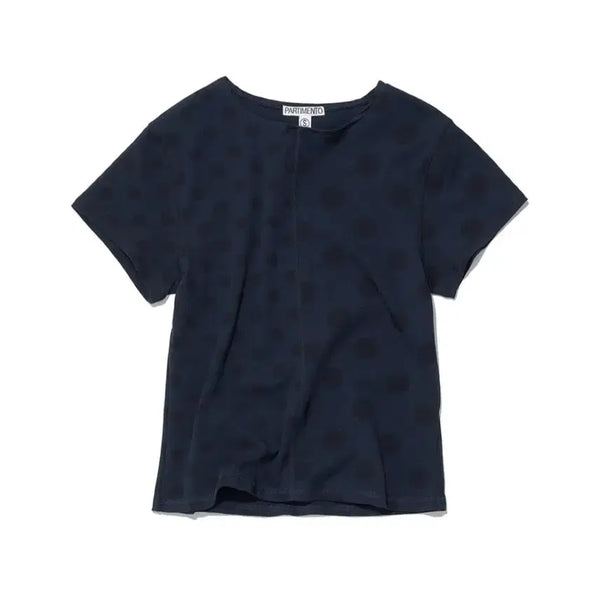 [BUNJANG] Partimento Women's Mix Dot Short Sleeve T-Shirt Navy / 파르티멘토 우먼 믹스 도트 숏 슬리브 티 네이비