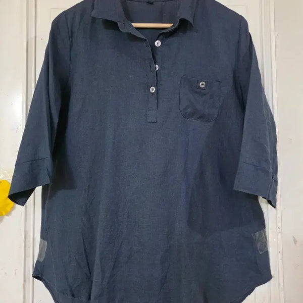 [BUNJANG] Premium Linen Summer Blouse / 여름 시원한 고급스러운 디자인이쁜  마  린넨  블라우스