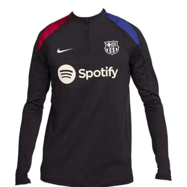 [BUNJANG] Nike FC Barcelona 2024/25 Strike Dri-FIT Drill Top - Black / 나이키 FC 바르셀로나 2024/25 스트라이크 드라이핏 드릴 탑 블랙